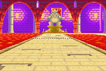 The starting line of a course from Mario Kart: Super Circuit