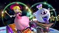 Peach (Halloween) and King Boo (Luigi's Mansion) tricking on the course