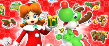 The Holiday Pipe 2 from the 2021 Holiday Tour in Mario Kart Tour