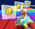 Thumbnail of the Koopa Troopa Cup challenge from the London Tour; a Break Item Boxes challenge set on SNES Rainbow Road (reused as the Baby Rosalina Cup's bonus challenge in the Sunset Tour)