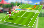 Illustration of a type of shot in Mario Tennis Fever