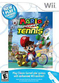 American box art of New Play Control! Mario Power Tennis