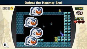 Screenshot of NES Remix 2 showing a sighting of Luigi