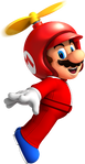 Artwork of Propeller Mario in New Super Mario Bros. Wii
