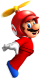 Artwork of Propeller Mario in New Super Mario Bros. Wii
