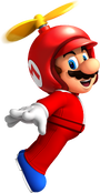 Artwork of Propeller Mario in New Super Mario Bros. Wii