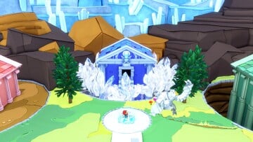 Olivia uses her Ice Vellumental form to get to one of the buildings on Diamond Island.