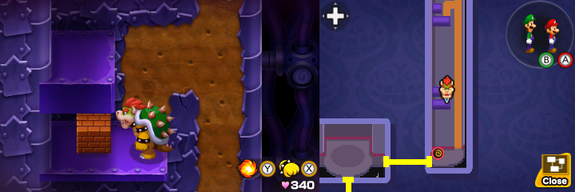 Block 102 in Peach's Castle of Mario & Luigi: Bowser's Inside Story + Bowser Jr.'s Journey.