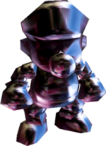 Render of Metal Mario from the Super Mario 3D All-Stars version of Super Mario 64