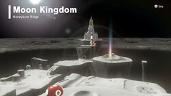Screenshot of the Moon Kingdom from Super Mario Odyssey.
