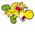 Sticker of Yellow Yoshi from Mario Party Superstars