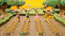Rhythm and Bruise minigame from Super Mario Party
