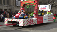 The Mario Kart 8 Deluxe – Booster Course Pass float at the 2022 Toronto Santa Claus Parade