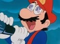 Mario after finding the mushroom
