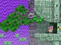 Wario about to open the Cataract Seal gate from Wario: Master of Disguise