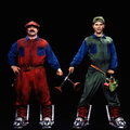 Bob Hoskins and John Leguizamo as Mario and Luigi respectively