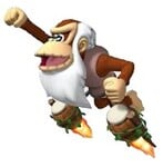 Cranky Kong from Donkey Kong: Barrel Blast.
