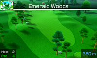Hole 2 of Emerald Woods from Mario Sports Superstars