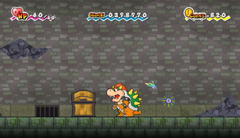 Fourth treasure chest in Flopside of Super Paper Mario.
