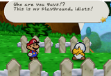 Jr. Troopa confronting Mario