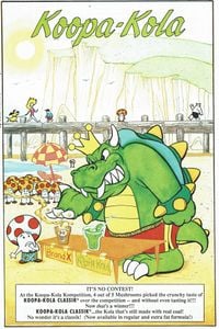 A mock advertisement for Koopa-Kola