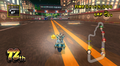A car in Moonview Highway from Mario Kart Wii