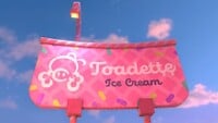 Toadette Ice Cream advert in Mario Kart World