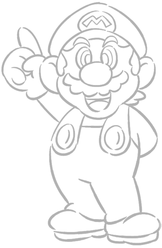 File:Mario Practice Line Drawing.png - Super Mario Wiki, the Mario ...