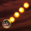 Squared screenshot of a Flame Chomp from New Super Mario Bros. U.