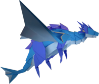 An origami Water Vellumental from Paper Mario: The Origami King.