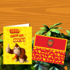 Thumbnail of a printable Father's Day card featuring Donkey Kong
