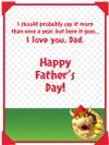 Inner side of a printable Father's Day card, featuring Bowser