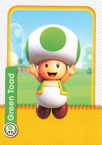 Green Toad card from the Super Mario Trading Card Collection