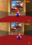 Mario facing the paintings to Tiny-Huge Island
