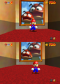 The paintings leading to Tiny-Huge Island in the N64 version