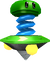 Rendered model of the Spring Topman enemy in Super Mario Galaxy.