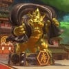 Squared screenshot of a golden Bowser statue from Super Mario Odyssey. This one seems to be modeled after Fūjin.