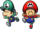 Artwork of Baby Mario and Baby Luigi from Mario & Luigi: Partners in Time