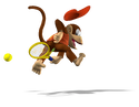 Artwork of Diddy Kong from Mario Power Tennis.