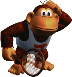Artwork of Donkey Kong Jr. from Mario Tennis
