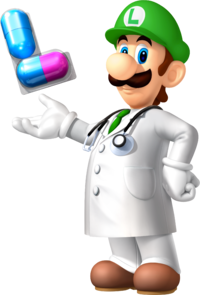 Artwork of Luigi from Dr. Luigi.