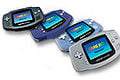 Different colors of the Game Boy Advance