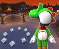 The course icon with the Yoshi Mii Racing Suit