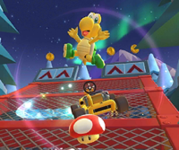 Thumbnail of the Bowser Cup challenge from the 1st Anniversary Tour; a Combo Attack challenge set on Vancouver Velocity T