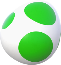 Artwork of Yoshi's Egg from Mario Kart Tour.