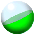 An empty green capsule