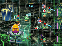 Wario about to lose in Mario Mechs from Mario Party 5