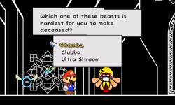 Mimi disguised as Merlee in Castle Bleck.