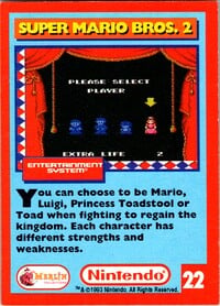 One of the Nintendo Collector Cards