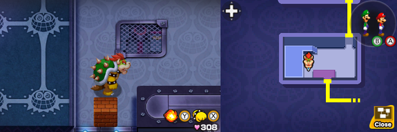 Block 50 in Peach's Castle of Mario & Luigi: Bowser's Inside Story + Bowser Jr.'s Journey.